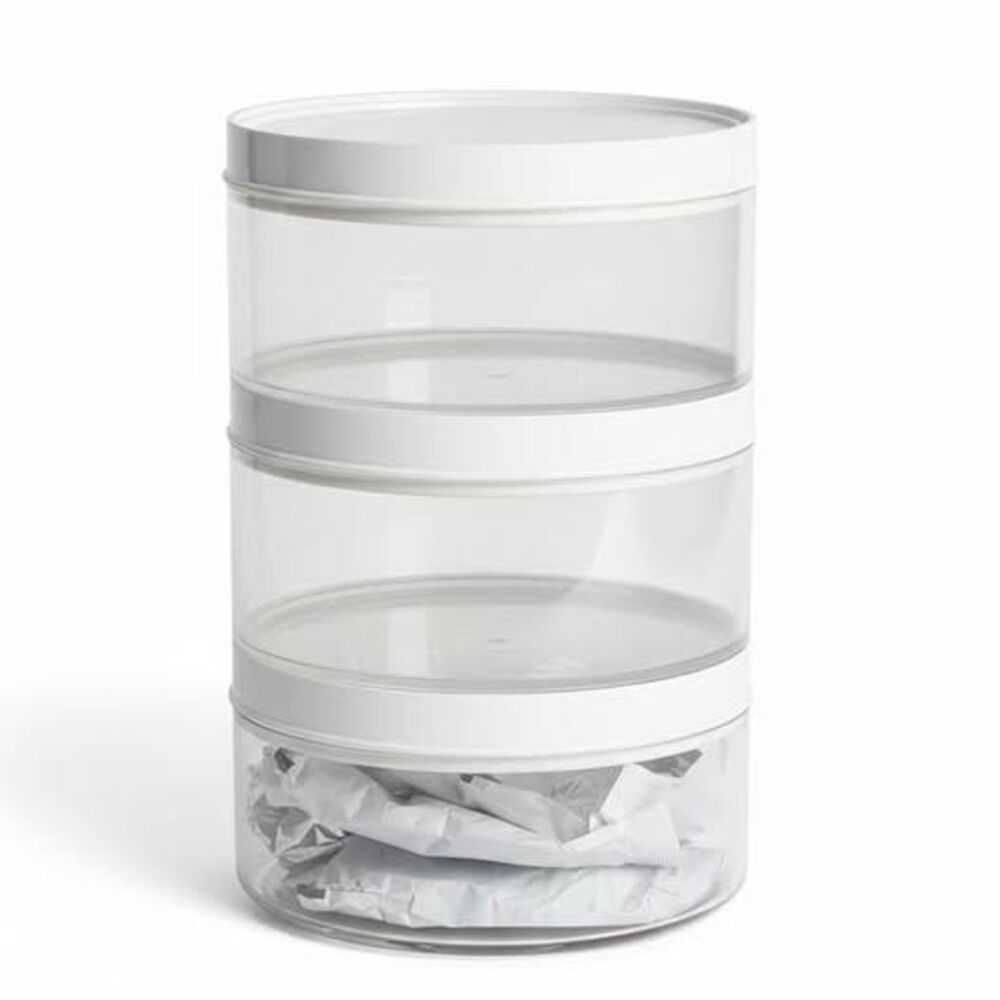 3 Oval Stackable Food Containers - Picture 2 of 2